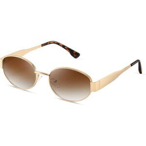 Women's Brown Retro Sunglasses Classic Trendy Polarized Protection Eyewear